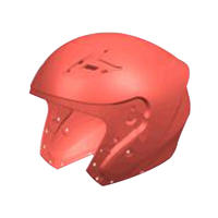Half-face helmet plastic molded parts