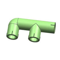 Precision injection molding for f-shaped tee water pipe