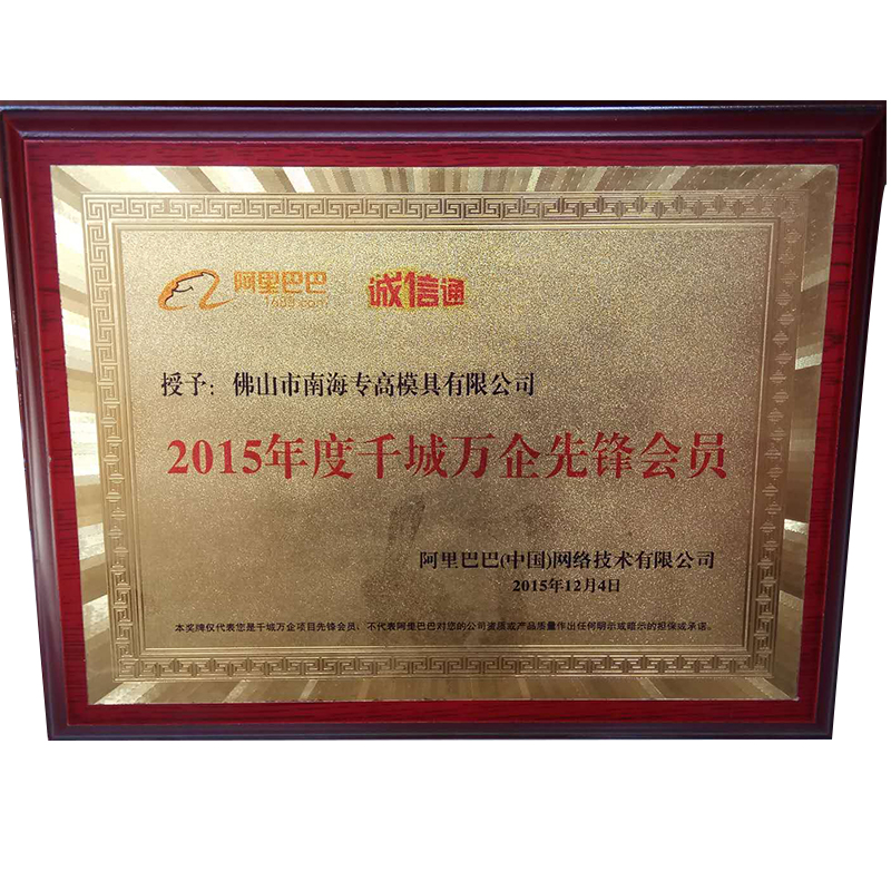 Certificate of China Mold Company